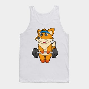 Fox at Fitness with Barbell Tank Top